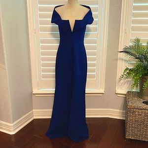 NWT, BCBG Navy Blue Formal Gown, Size 6.